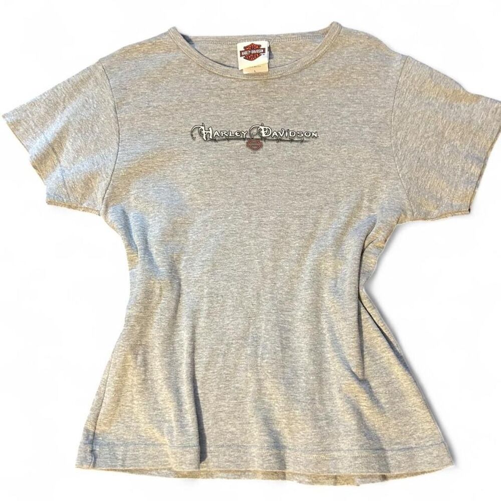 Harley-davidson Women's Grey T-shirt